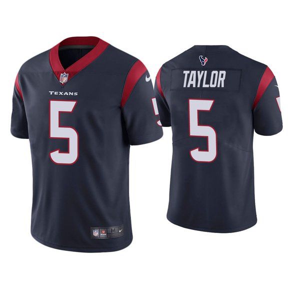 Men Houston Texans 5 Tyrod Taylor Nike Navy Limited NFL Jersey